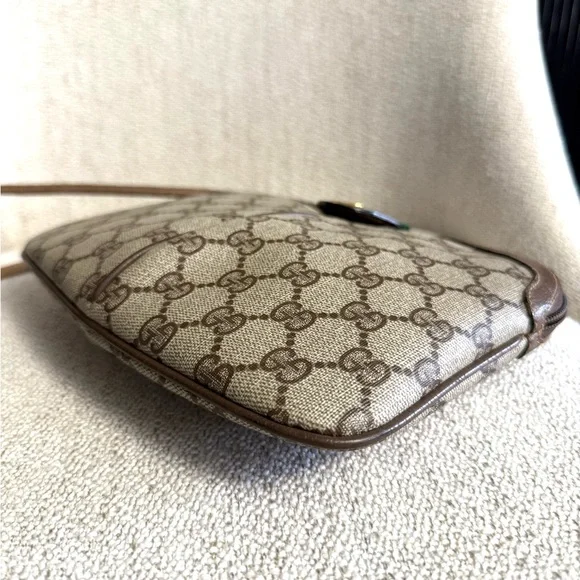 Gucci authentic brown monogram canvas crossbody bag